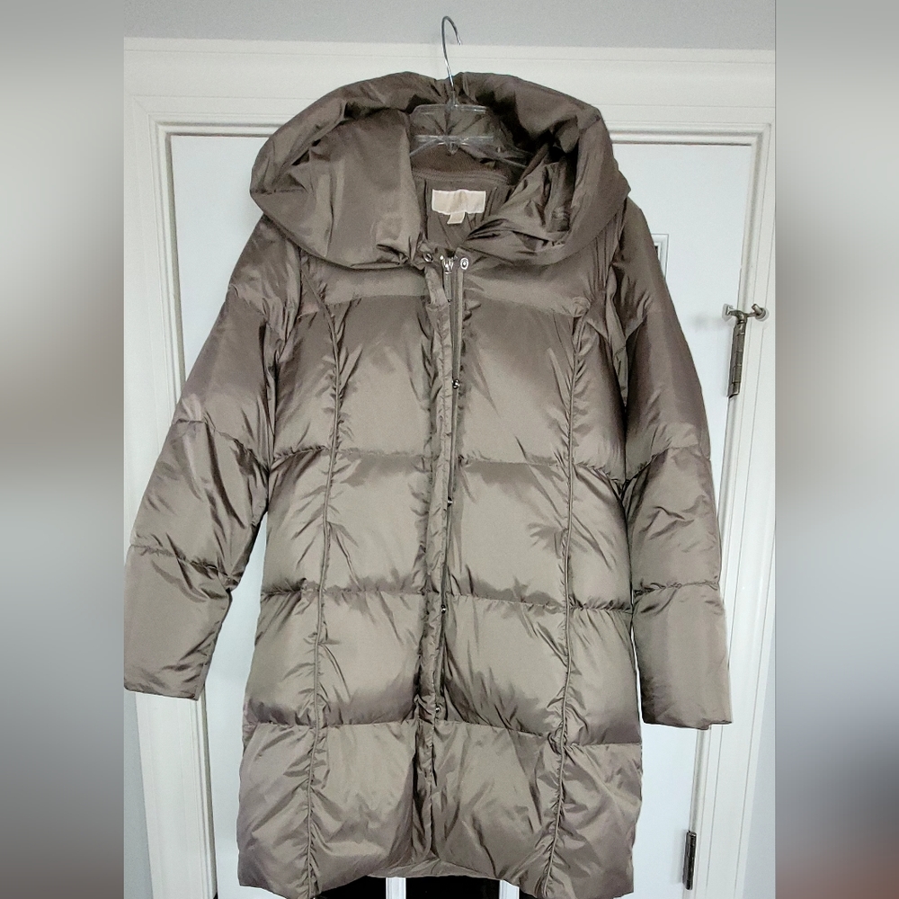 Michael Kors Women's Long Hooded Puffer Jacket